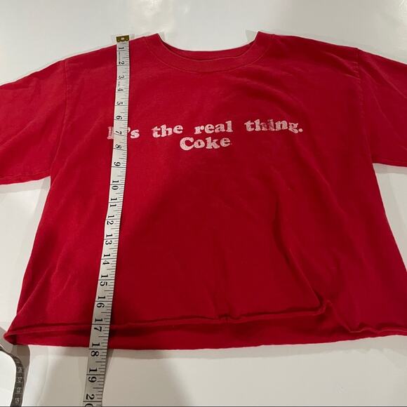 Vintage Coca Cola Red Short Sleeve Crop Top‎ Size M - Picture 7 of 7